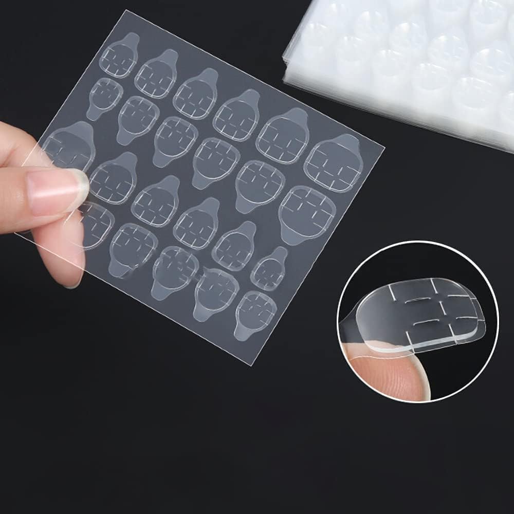 Kriga 24 Reusable Artificial Fake Nail Set| Pink Color With White Color Flower Design Almond Shape Glossy Nails| Lightweight & Long Lasting| Quick Fix For Festivals & Special Occasions